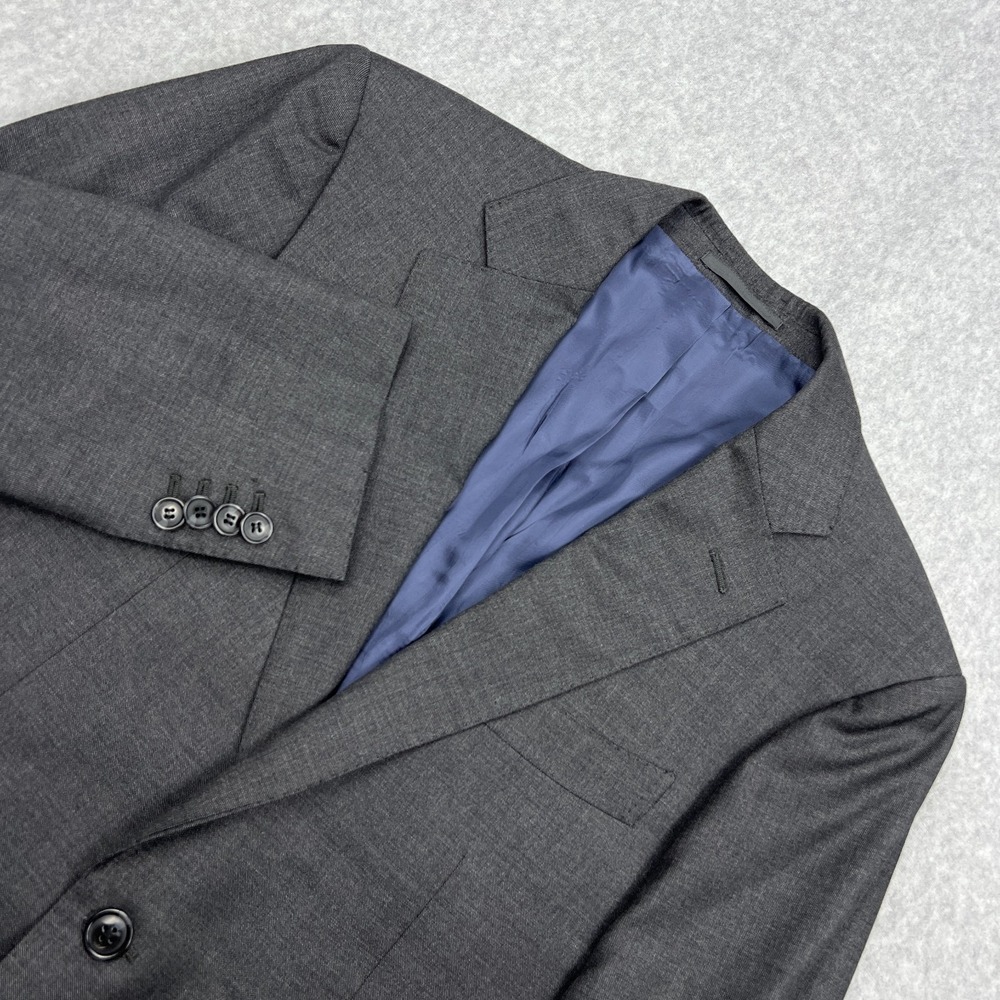 Suitsupply Blazer 36 Gray Pure Wool Super 110s Work Office 2 Button Jacket Italy